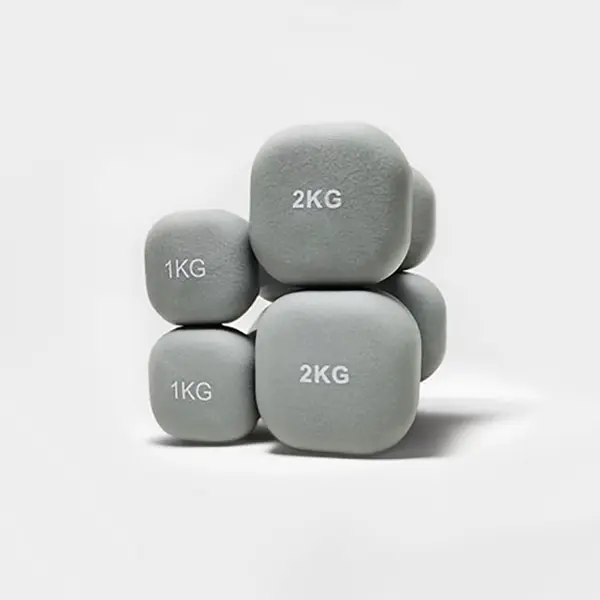 Square Head Sandblasted Dip Plastic Dumbbell-main picture 2.jpg